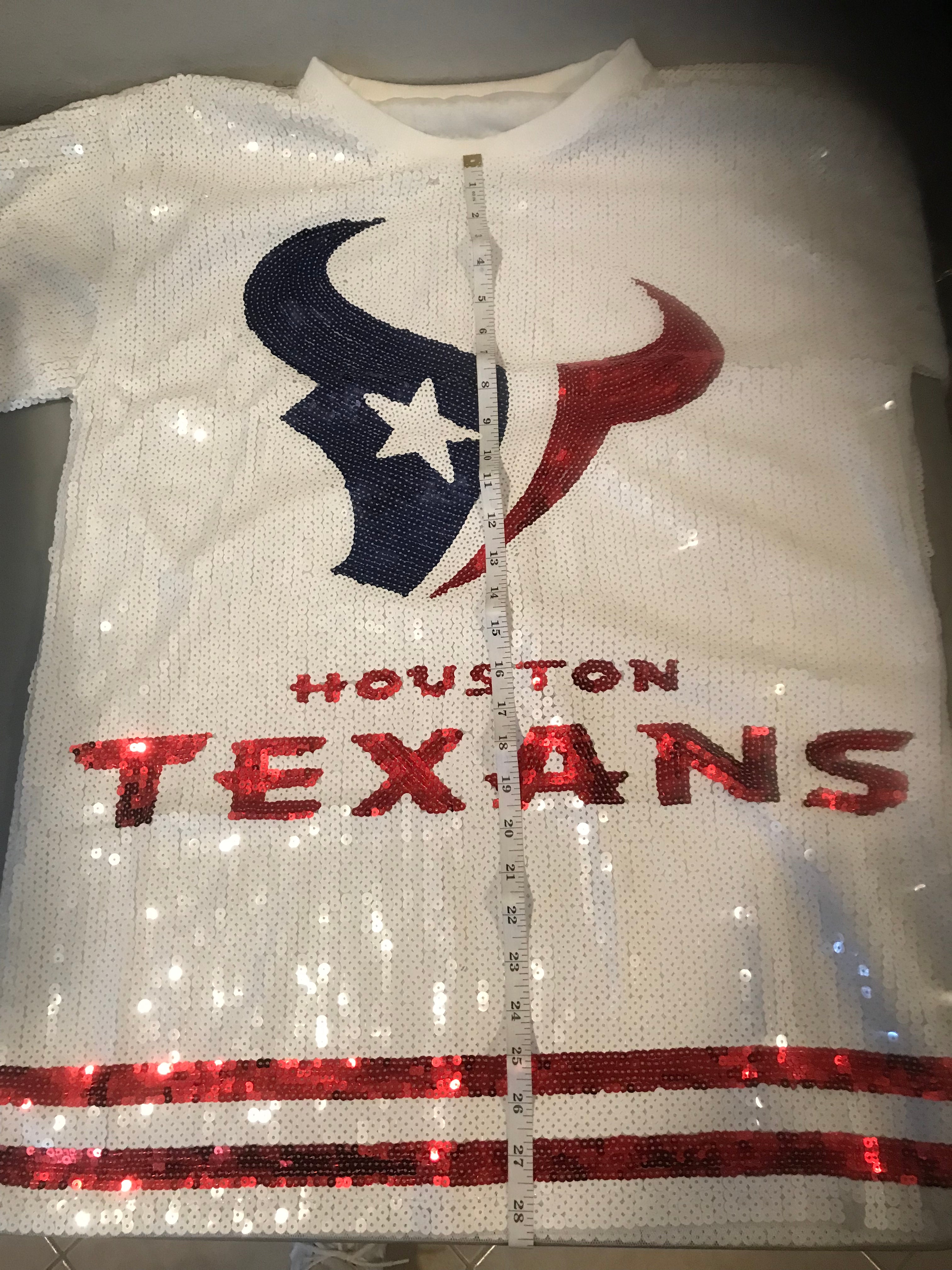 Houston Texans Sequined Liberty White Shirt with Logo image 2