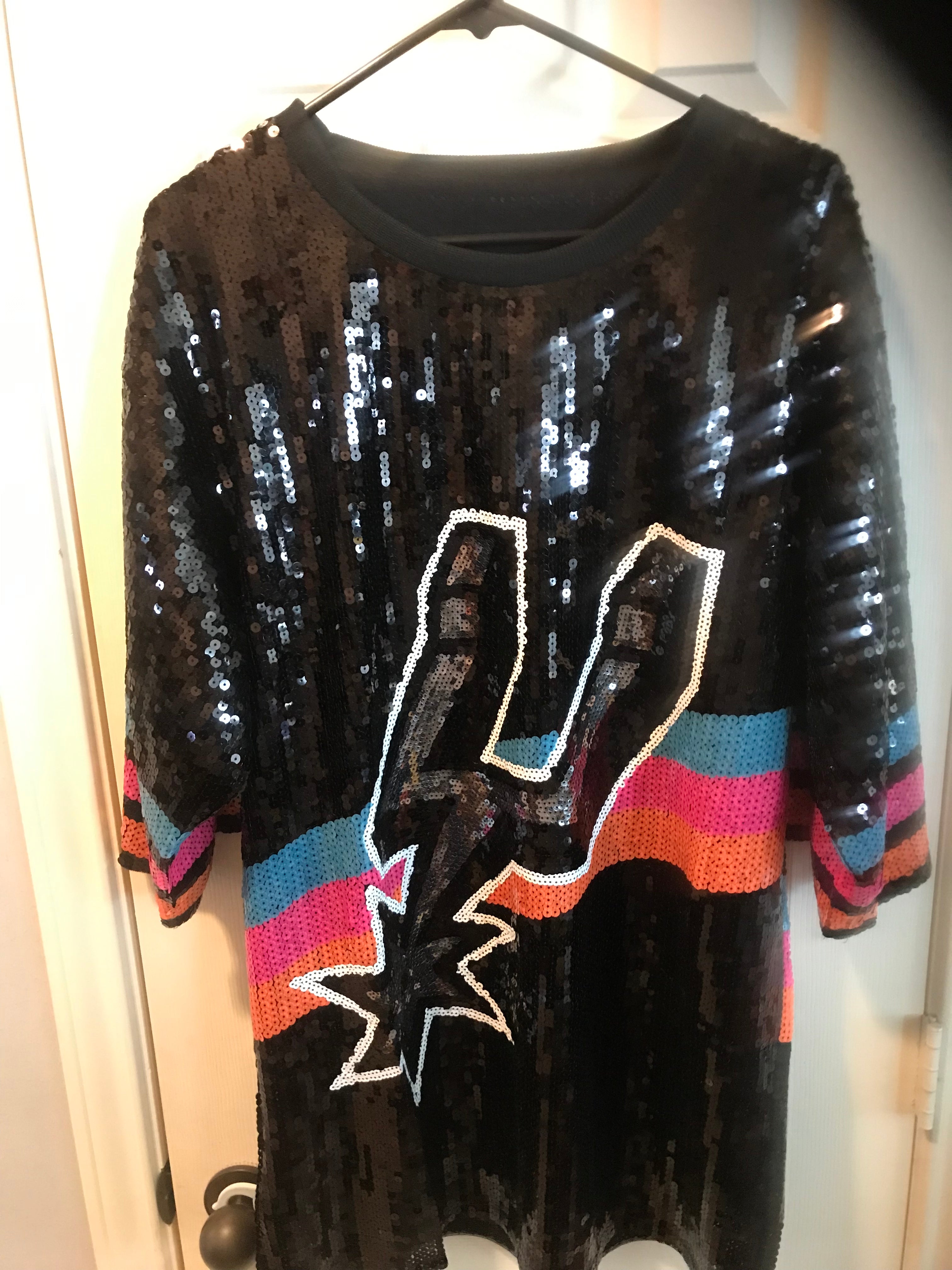 San Antonio Spurs Sequined Black Shirt with Logo image 0