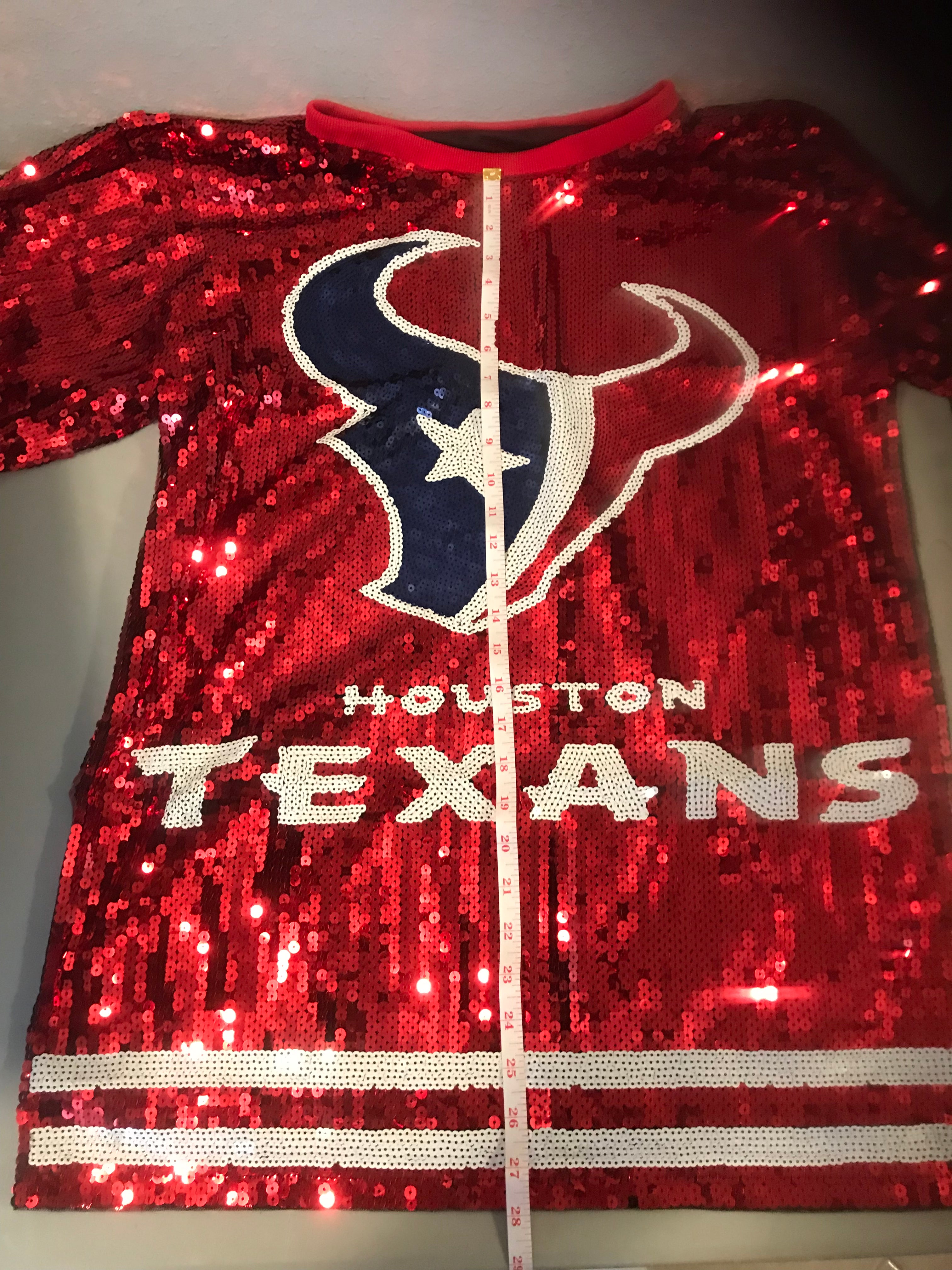 Houston Texans Sequined Battle Red Shirt with Logo image 3