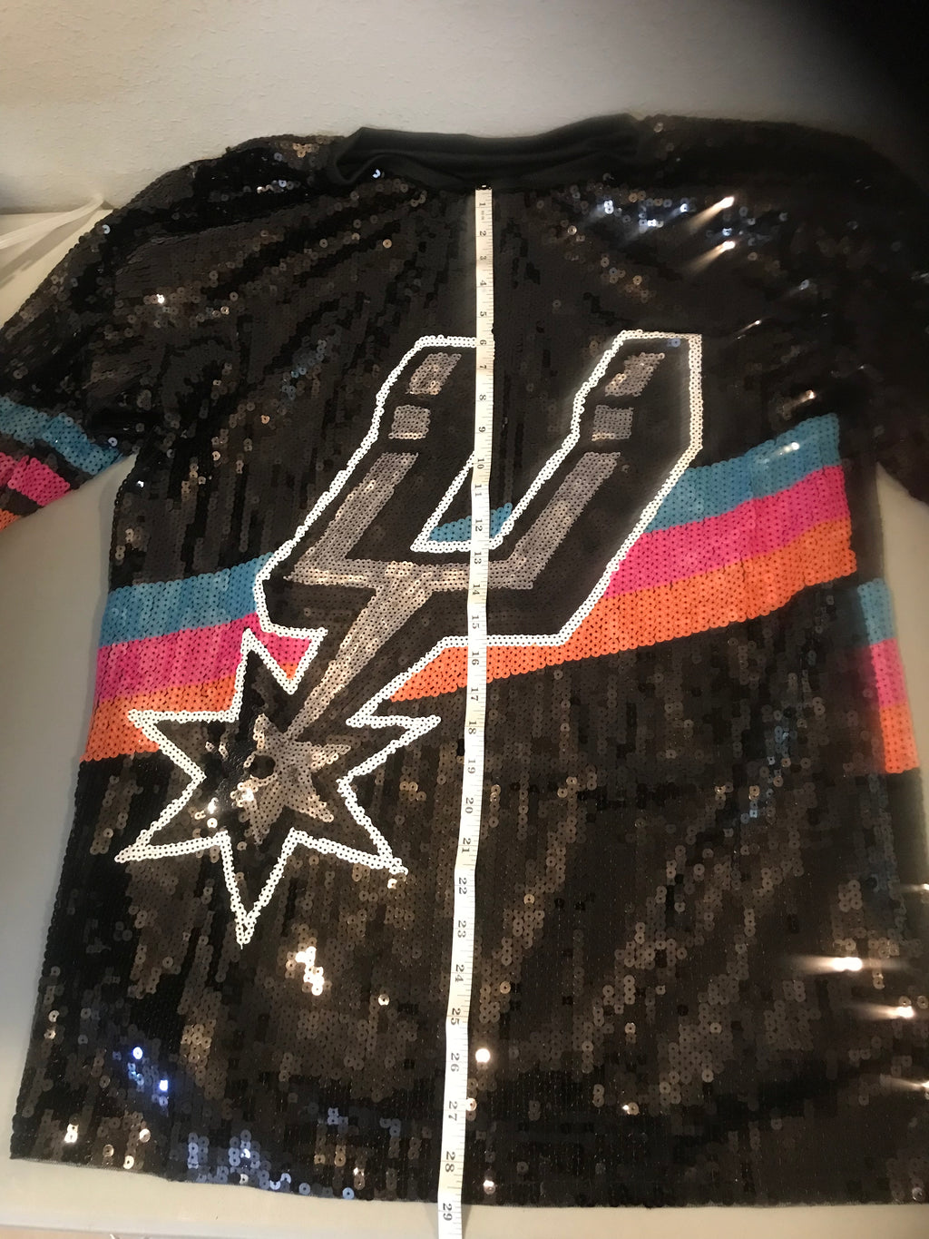 San Antonio Spurs Sequined Black Shirt with Logo image 2