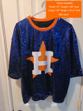 Houston Astros Sequined Blue with the Logo Shirt image 0